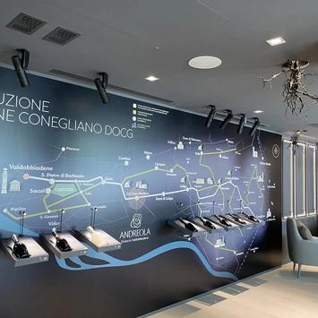 Illuminazione moderna e lampade su misura per un'azienda vinicola